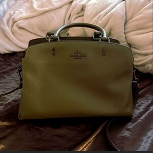 Coach Olive Green Leather Handbag